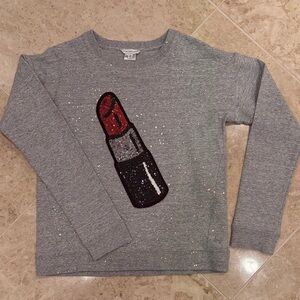 Little Marc Jacobs Gray Kids Shirt with Lipstick Design